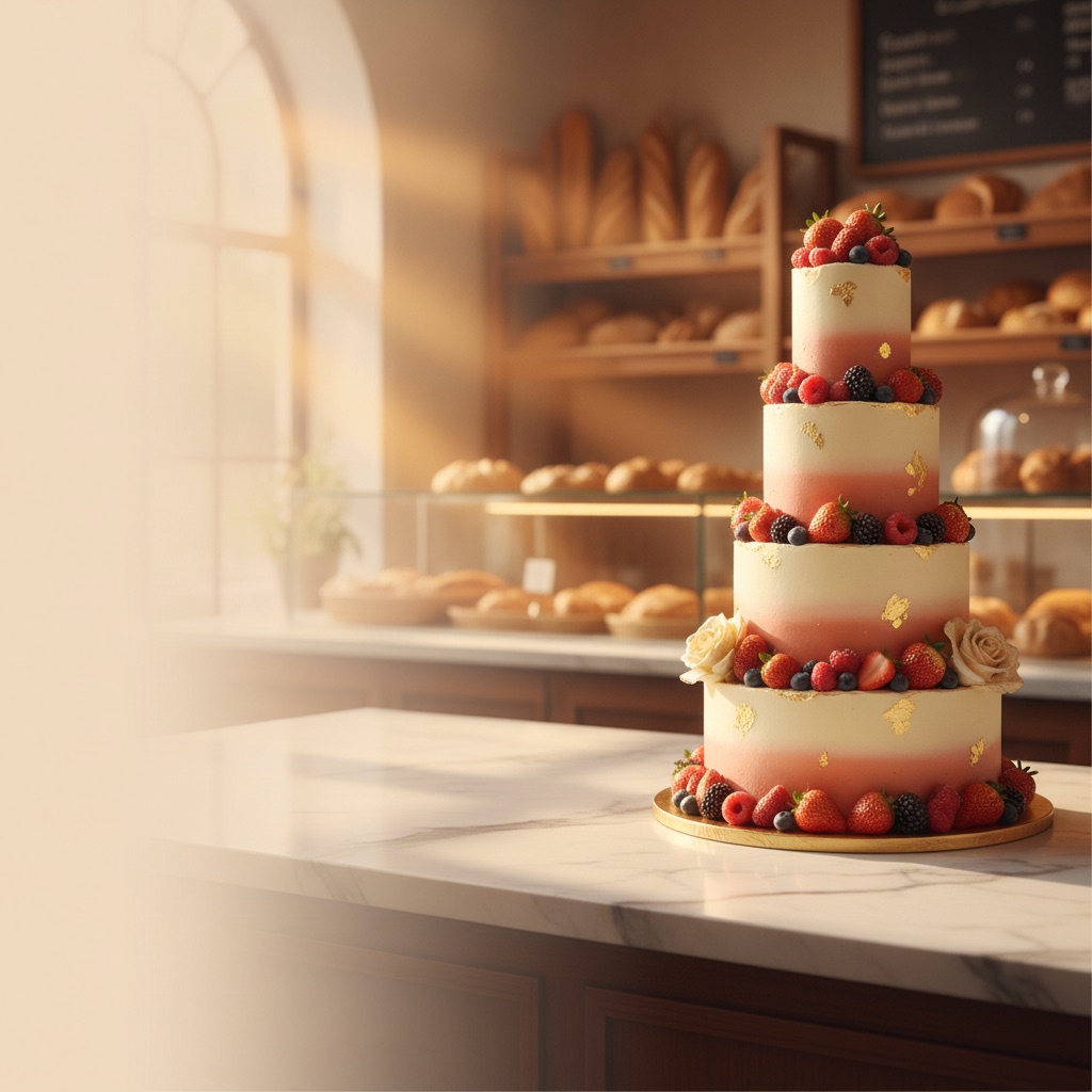 Handcrafted celebration cake